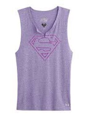 Under Armour Purple Supergirl Superman Muscle Tank